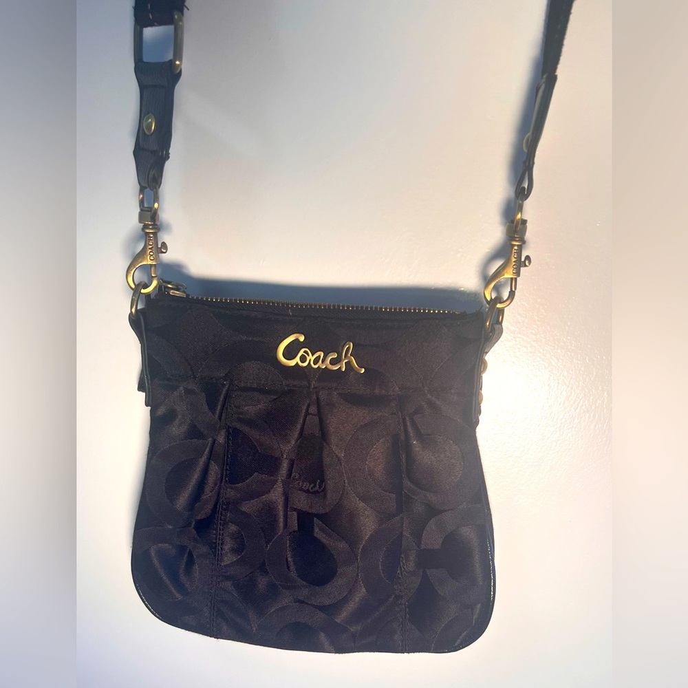 Coach Black and Gold Crossbody Bag